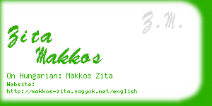 zita makkos business card
